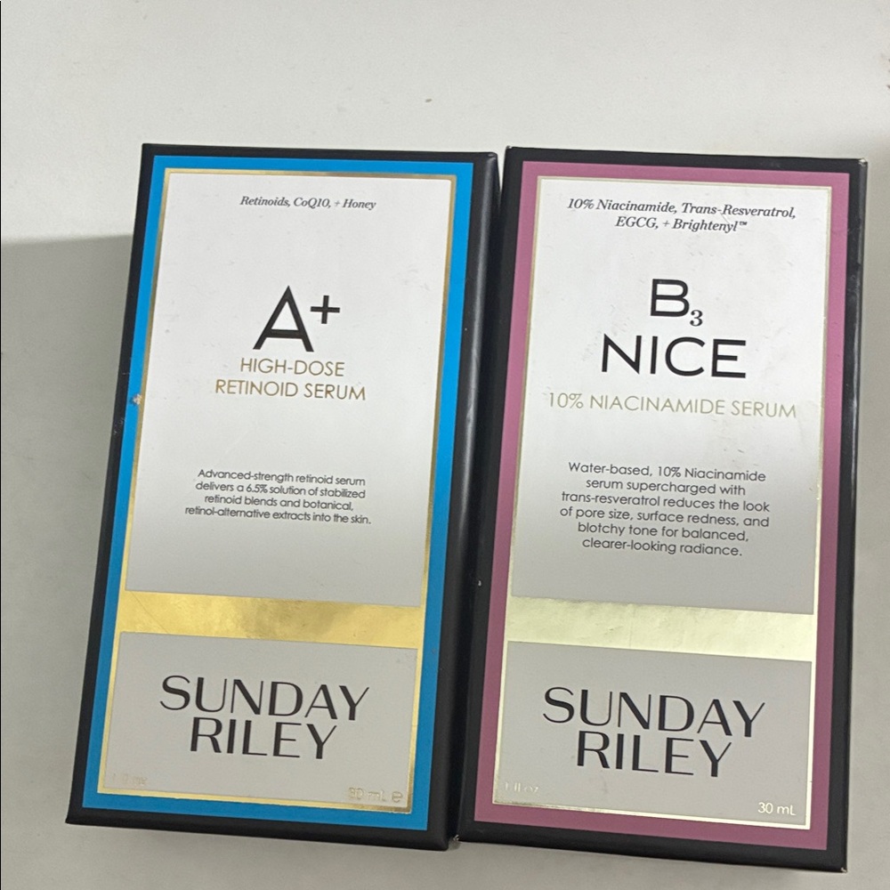 Sunday Riley A+ Retinoid and B3 Niacinamide Serum duo *